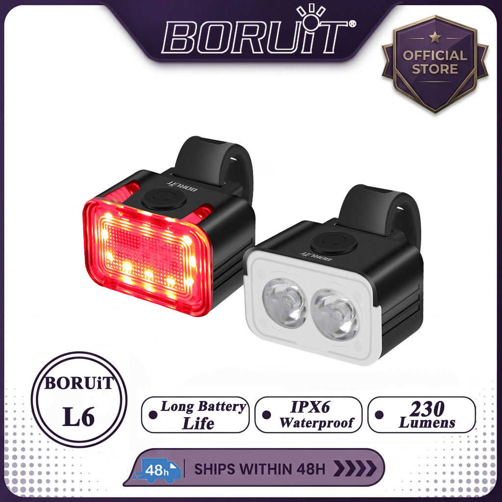 Outdoor Lighting Black - BORUiT BK12 ไฟจักรยาน LED 700LM พร้อมพาวเวอร์แบงค์