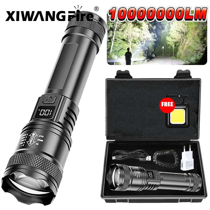 Outdoor Lighting Black - ไฟฉาย LED Ultra Bright 2000LM Type-C