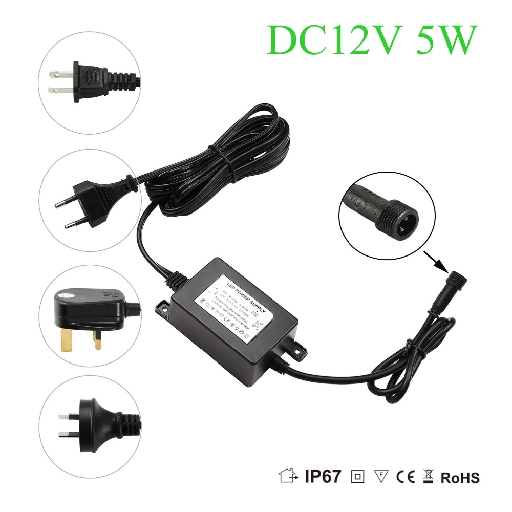 Outdoor Lighting Uk - IP67 กันน้ำ DC12V 5W หม้อแปลงไฟฟ้าสำหรับไฟ LED