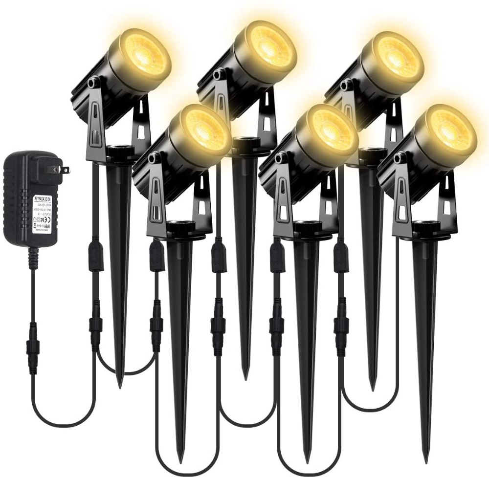 Outdoor Lighting Uk - 3000K Spotlight กลางแจ้งสวนตกแต่งภูมิทัศน์ EU/US ปลั๊ก Floodlight