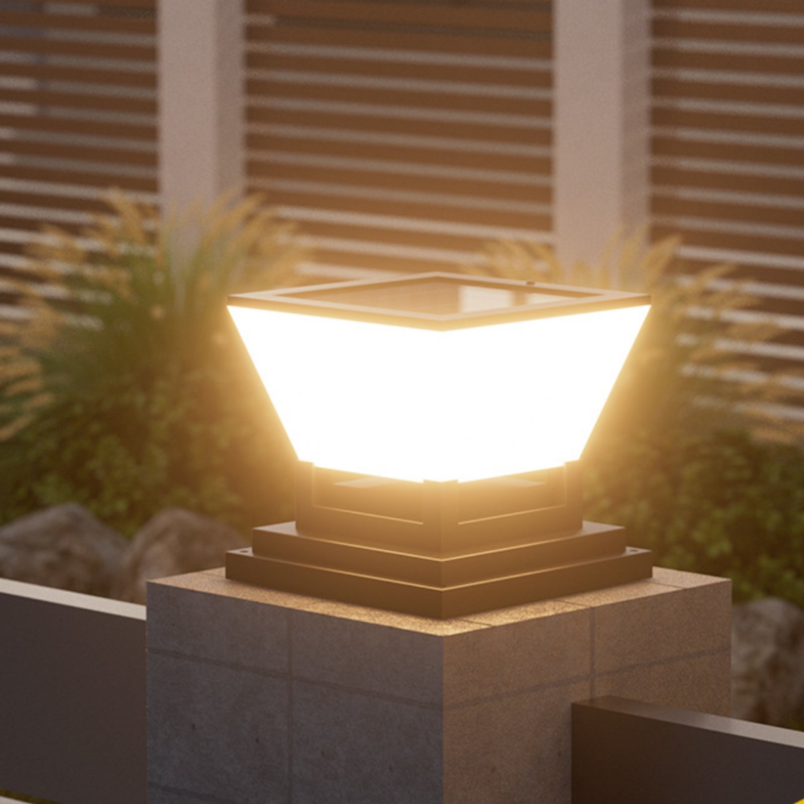 Outdoor Lighting Ip65 - ไฟเสาโซลาร์เซลล์ ไฟรั้วโซลาร์เซลล์กันน้ำ โคมไฟรั้ว ไฟกันน้ำสำหรับภายนอกอาคาร ติดตั้งง่าย