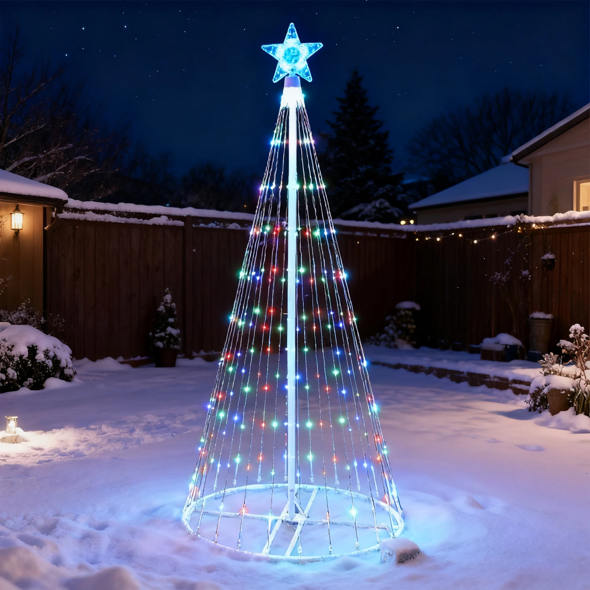 ไฟตกแต่งรูปดาวห้าแฉกแบบน้ำตก L - Outdoor Lighting Effects บทวิจารณ์และราคา