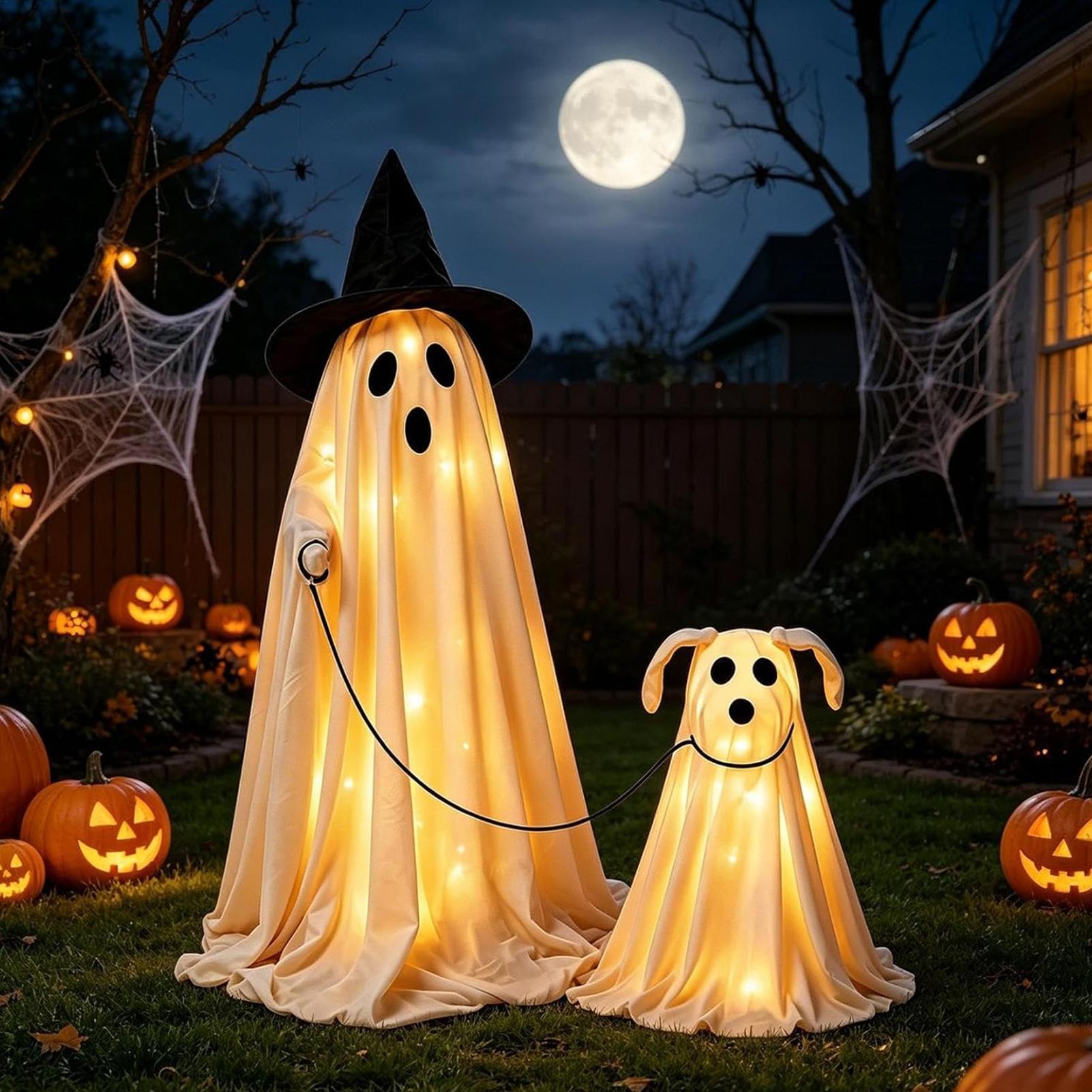 ชุดสุนัขผีพร้อมไฟ LED หมวกแม่ม - Outdoor Lighting Effects บทวิจารณ์และราคา