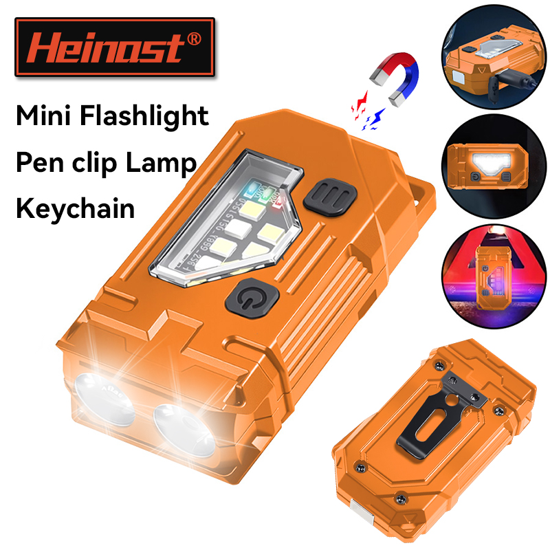 พวงกุญแจมินิ EDC ไฟฉายแบบชาร์จ - Outdoor Lighting Black บทวิจารณ์และราคา