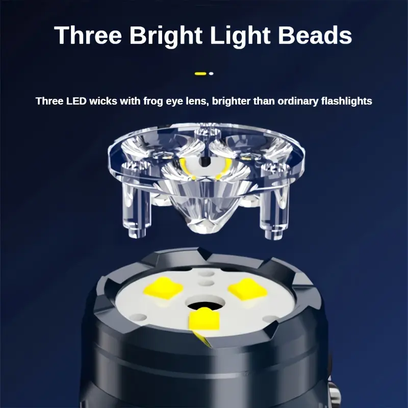 ไฟฉายแบบพกพาแบบชาร์จไฟได้สำหรั - Outdoor Lighting Black บทวิจารณ์และราคา