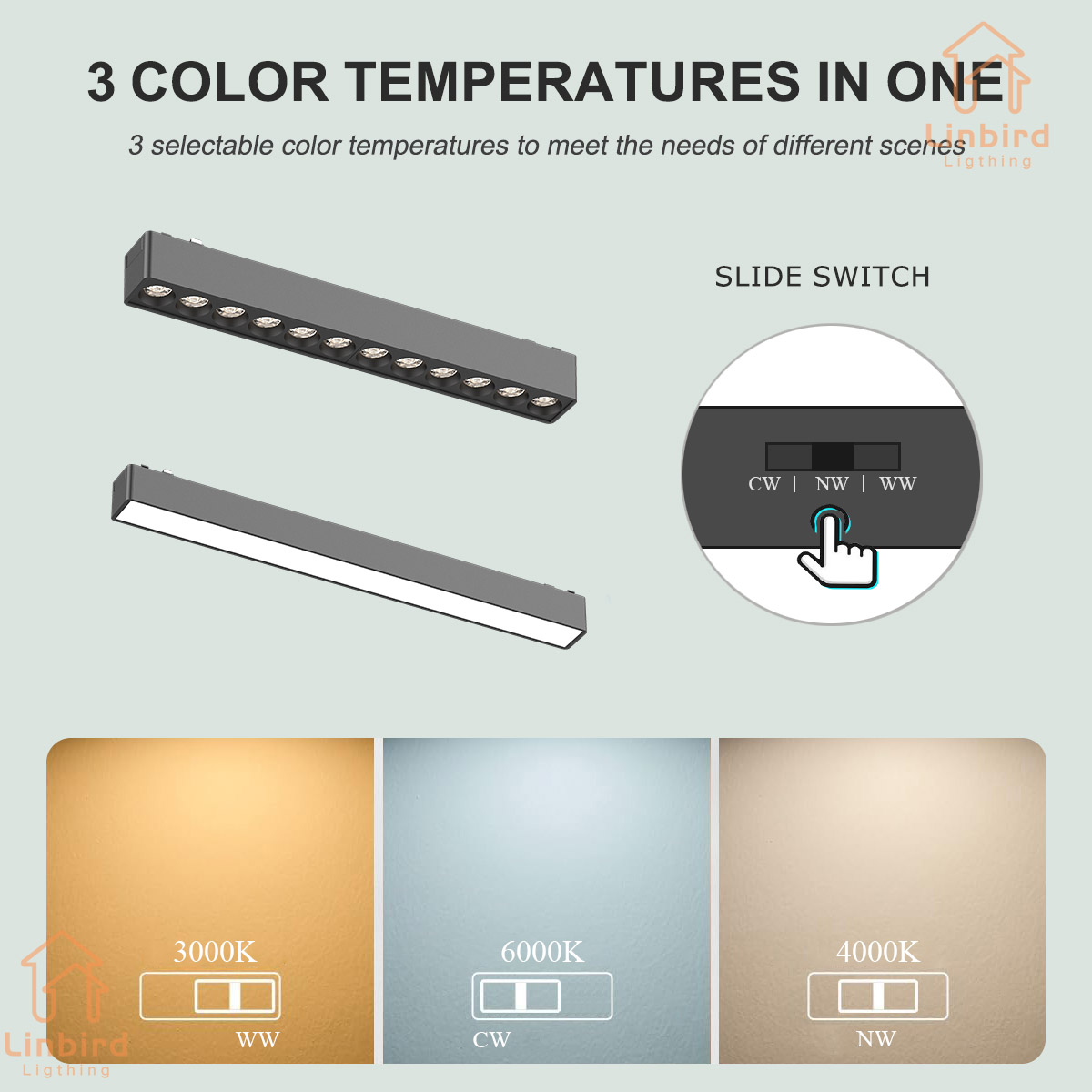 ST1 Series 3CCT สีดําสีขาว Ult - Outdoor Lighting Track บทวิจารณ์และราคา