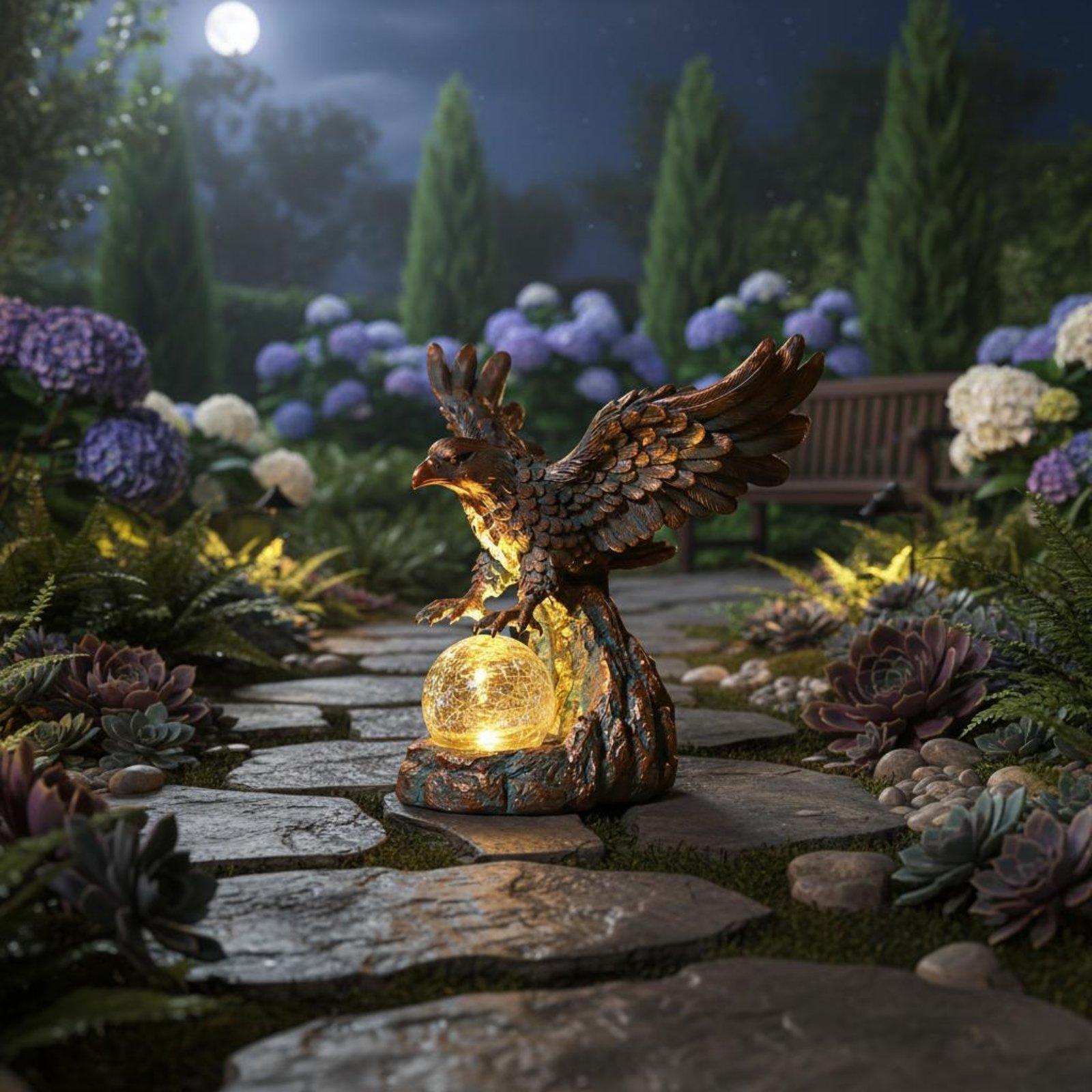 โคมไฟรูปปั้นนกอินทรีพลังงานแสง - Outdoor Lighting Pathway บทวิจารณ์และราคา