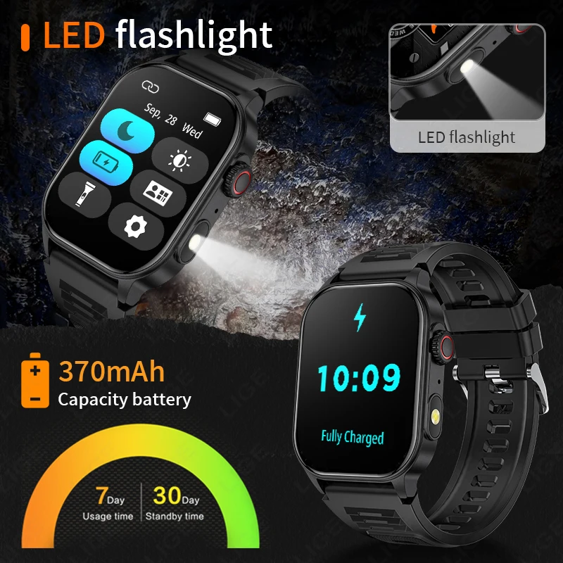 LIGE 2026 นาฬิกาสมาร์ทวอทช์สำห - Outdoor Lighting Track บทวิจารณ์และราคา