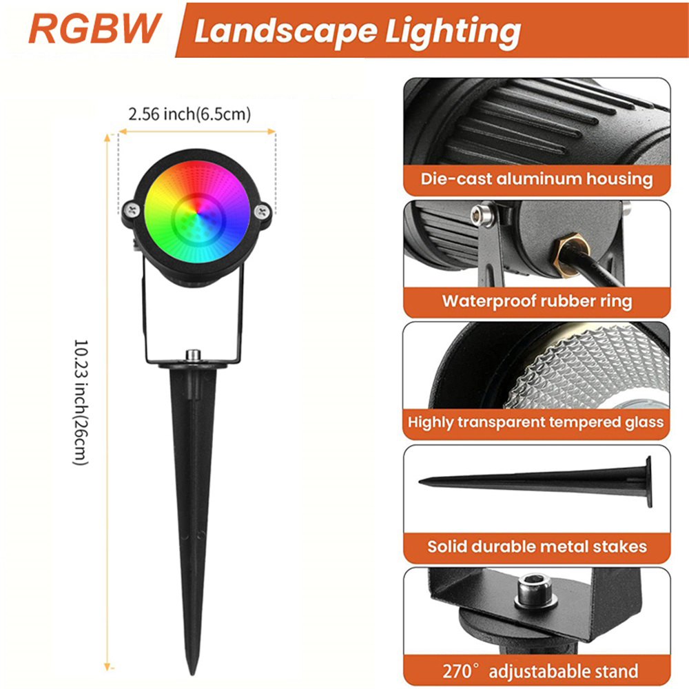 ไฟส่องสว่างภูมิทัศน์ RGBW 10W  - Outdoor Lighting And Landscape บทวิจารณ์และราคา