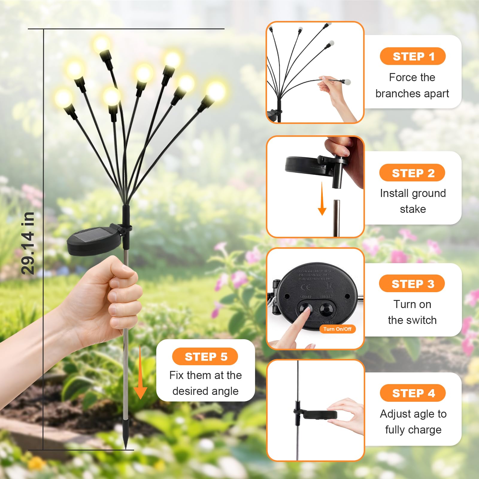 ไฟตกแต่งสวนพลังงานแสงอาทิตย์ ไ - Outdoor Lighting Pathway บทวิจารณ์และราคา