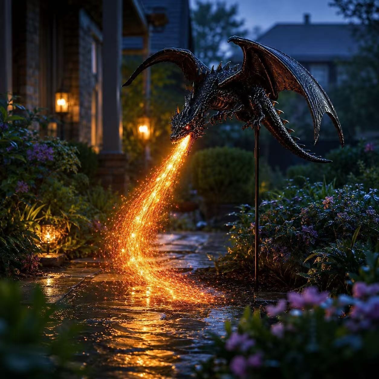 ไฟสวนรูปมังกรพลังงานแสงอาทิตย์ - Outdoor Lighting Pathway บทวิจารณ์และราคา