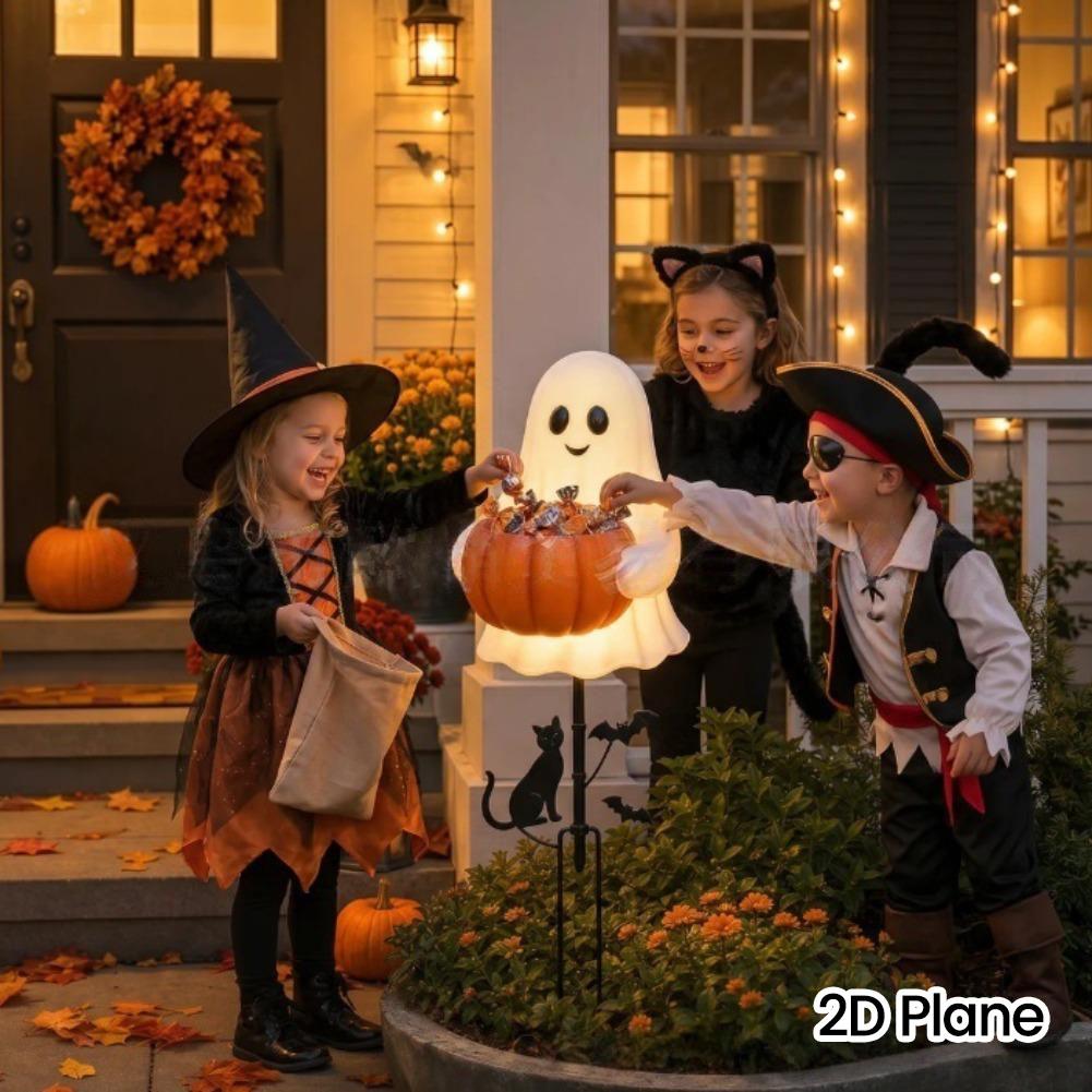 ที่วางขนมรูปฟักทองผีฮาโลวีน 2  - Outdoor Lighting Pathway บทวิจารณ์และราคา
